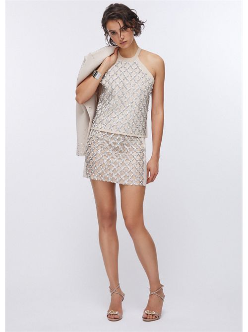 Top con ricami gioiello LIU JO | PA6048MS99E/X0753